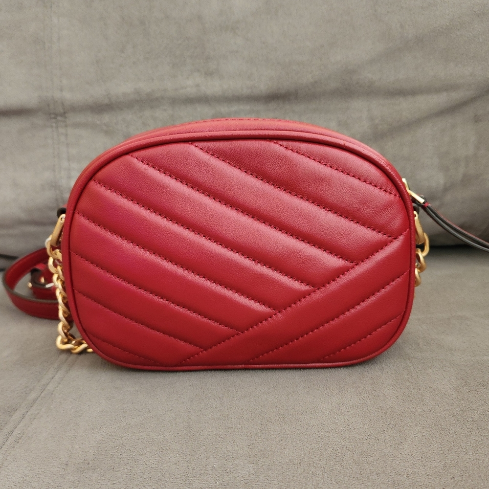 Tory Burch Kira Chevron Camera Bag ~REDSTONE **NEW - Picture 2 of 14